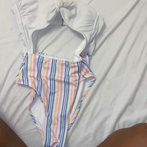 Beautiful Stripped One Piece Bathing Suit